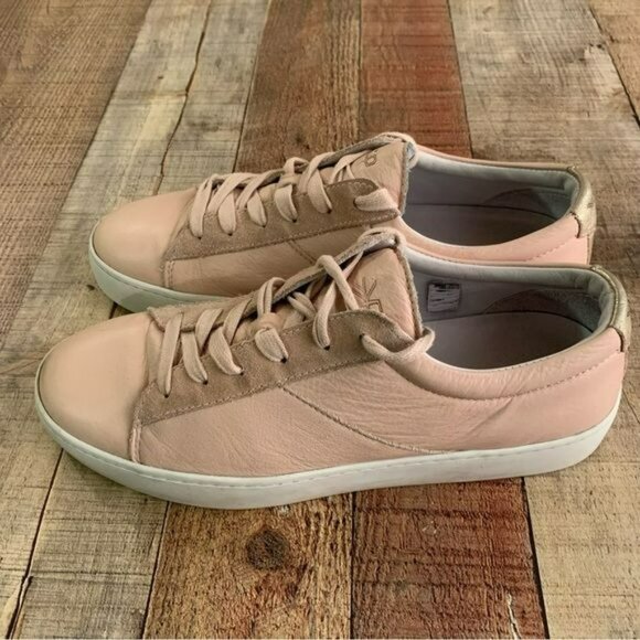 Freshly picked womens blush pink leather sneakers -9.5 - Picture 11 of 12